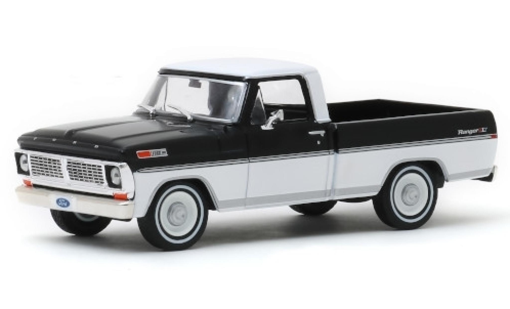 Ford F-1 1/43 Greenlight 00 Ranger XLT zwart/wit 1970 modelauto