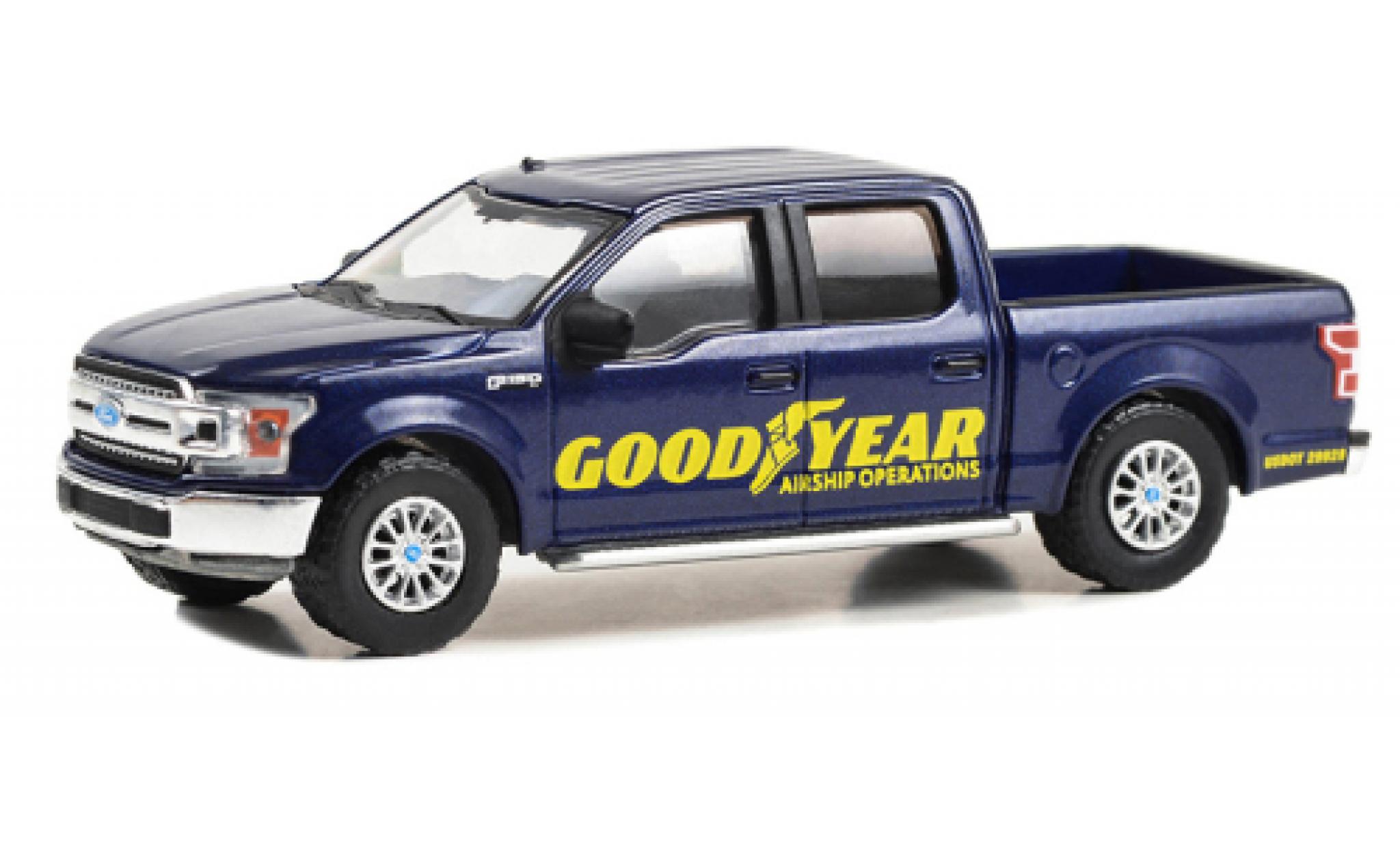 Ford F-1 1/64 Greenlight 50 blauw Goodyear 2020 1:64 modelauto