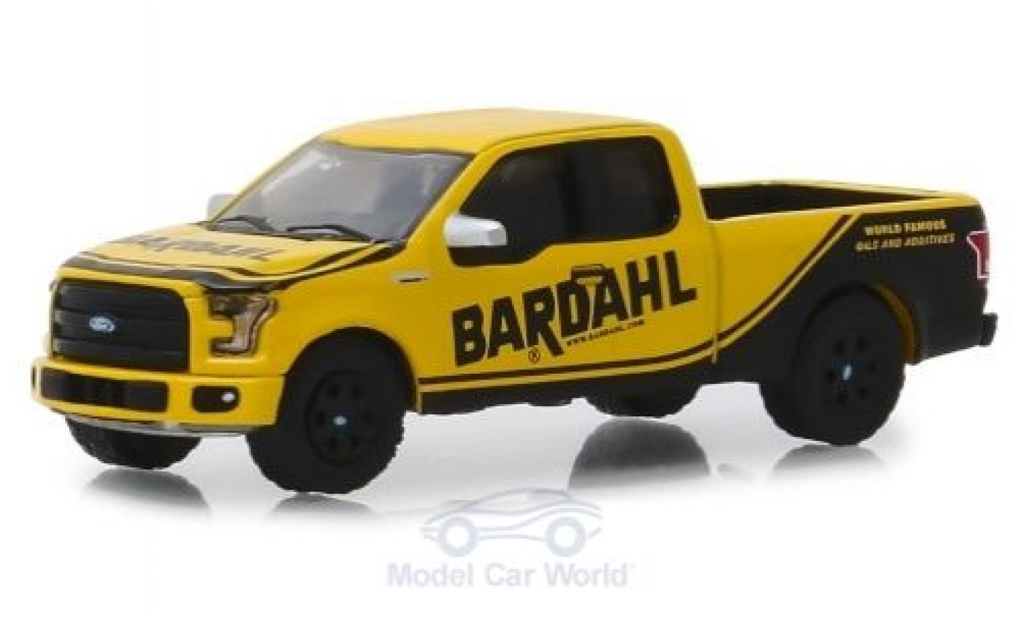 Ford F-1 1/64 Greenlight 50 geel/zwart Bardahl 2017 modelauto