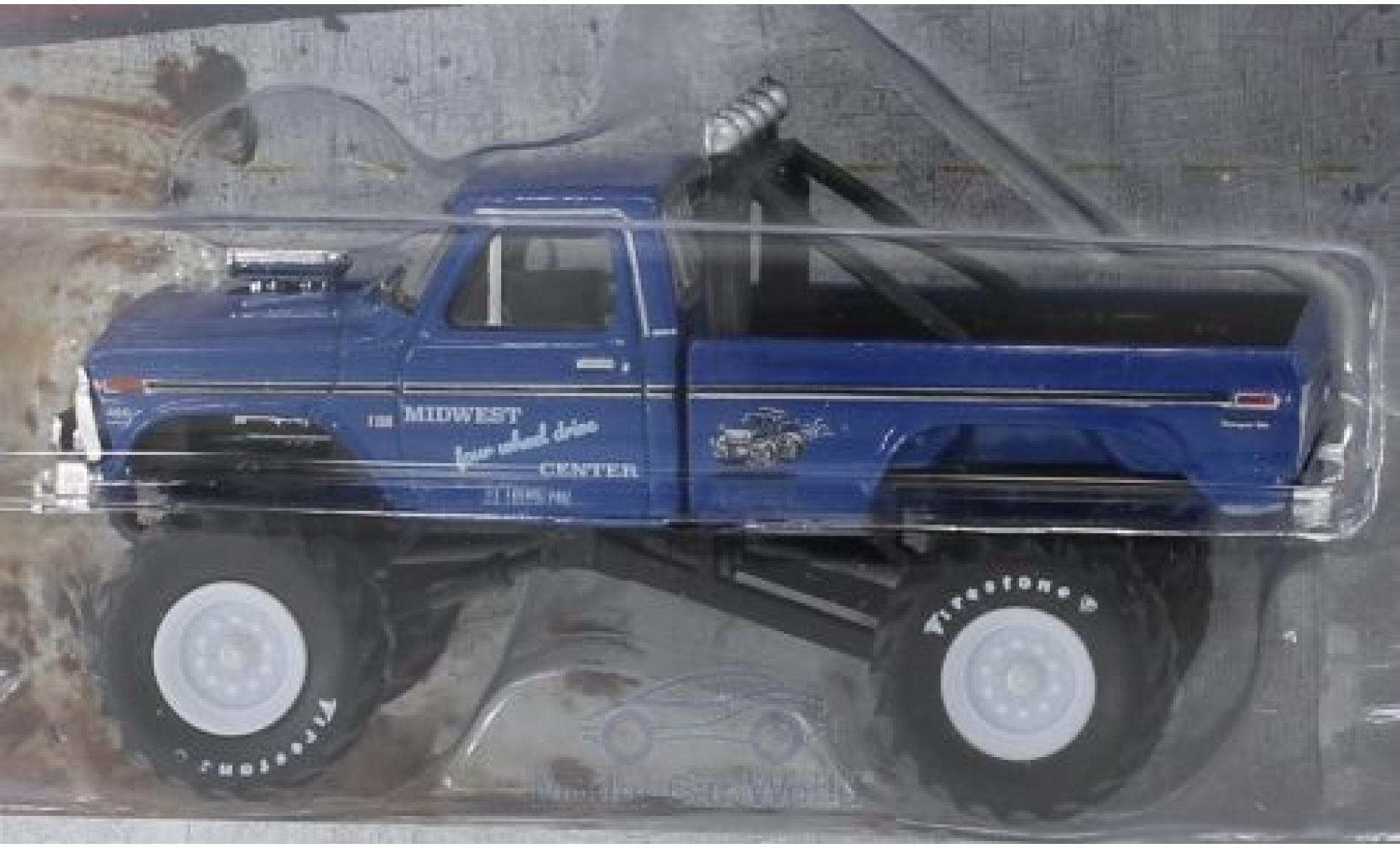 Ford F-250 1/64 Greenlight Monster Truck Midwest Four Wheel Drive & Performance Center 1974 modelauto