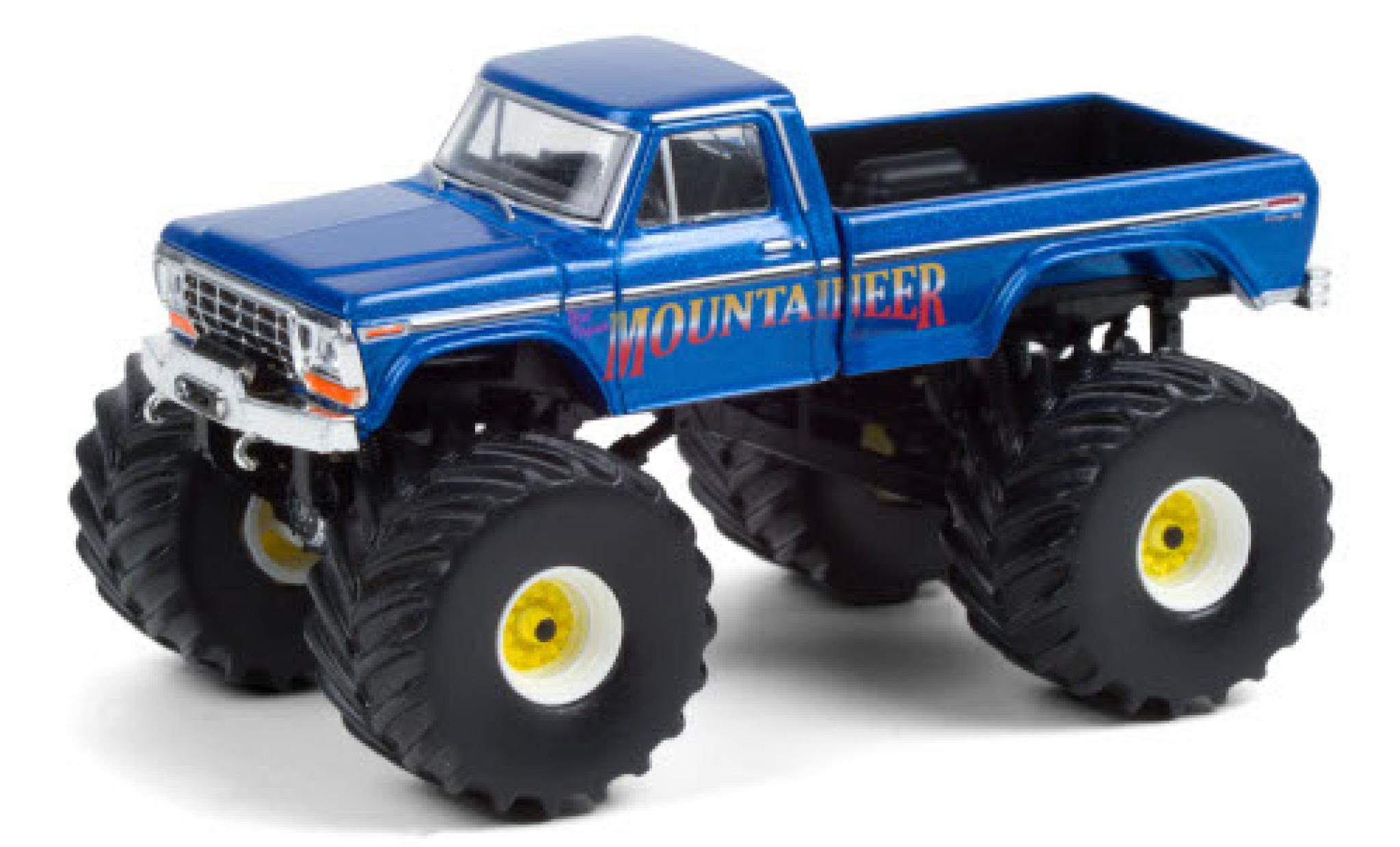 Ford F-250 1/64 Greenlight Monster Truck West Virginia Mountaineer 1979 modelauto