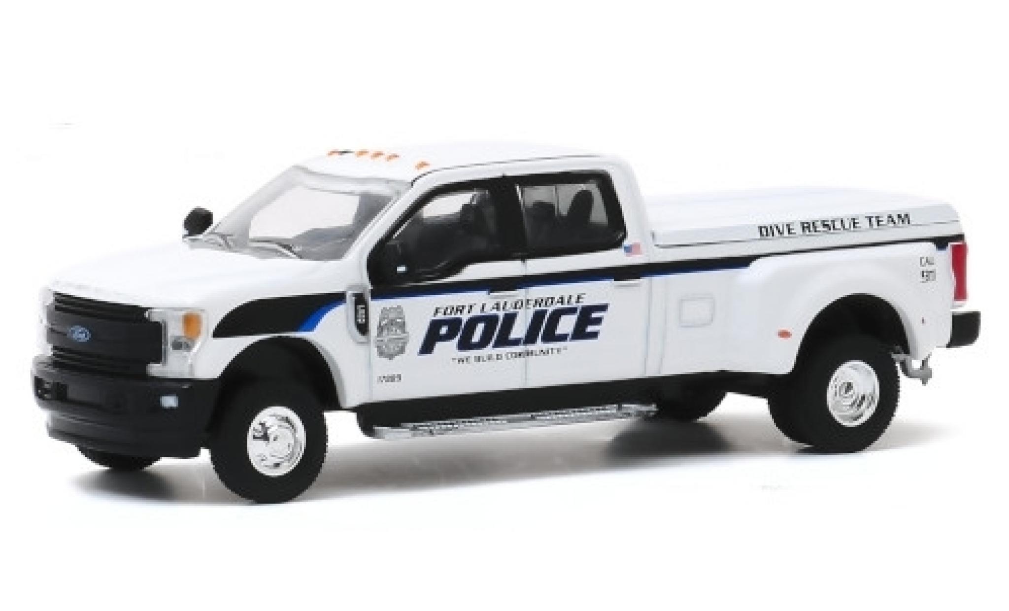 Ford F-350 1/64 Greenlight Lariat Fort Lauderdale Politie 2019 Dive Rescue Team modelauto