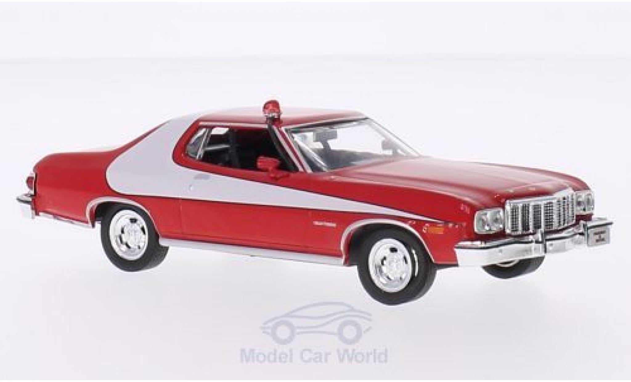Ford Gran Torino 1/43 Greenlight rood/wit 1976 Starsky & Hutch TV-Serie modelauto