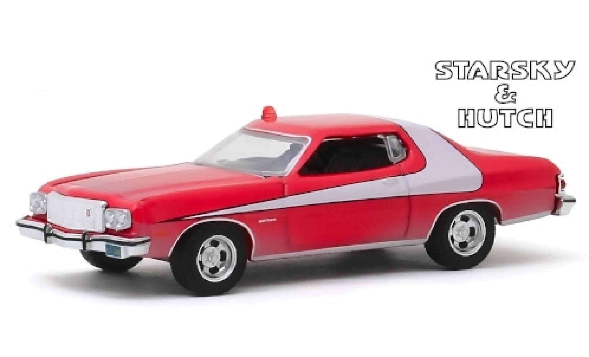Ford Gran Torino 1/24 Greenlight rood/wit Starsky & Hutch 1976 modelauto