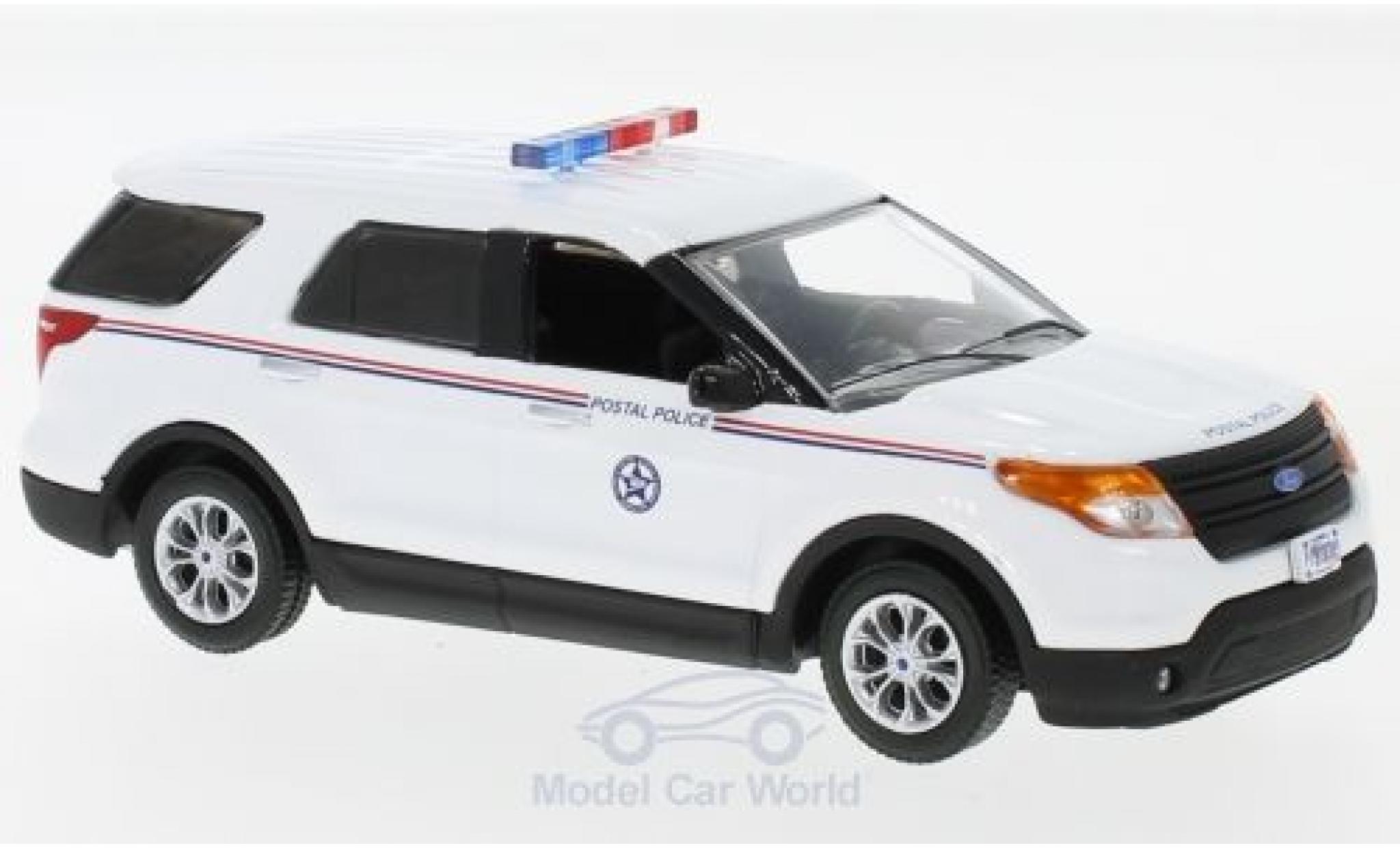 Ford Interceptor 1/43 Greenlight Utility USPS Postal Politie wit 2014 modelauto