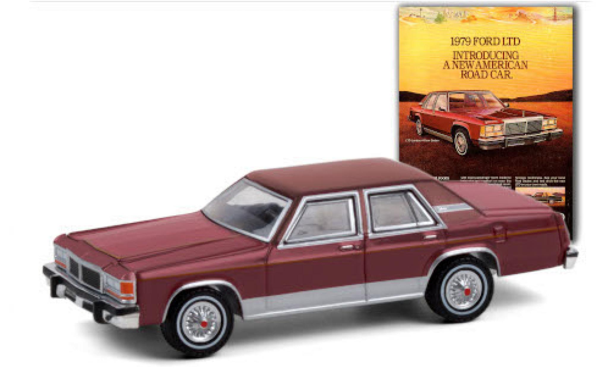 Ford LTD 1/64 Greenlight Landau 4-Door Sedan rood/matt-rood 1979 modelauto