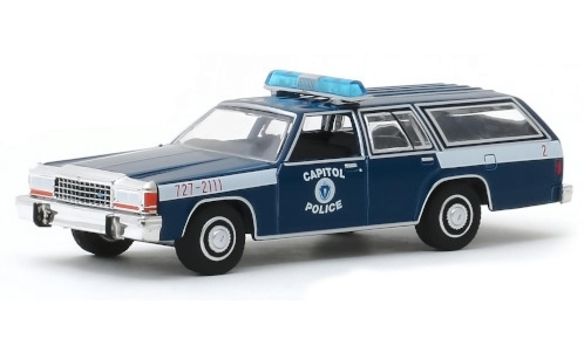Ford LTD 1/64 Greenlight Station Wagon Massachusetts Capitol Politie 1983 modelauto