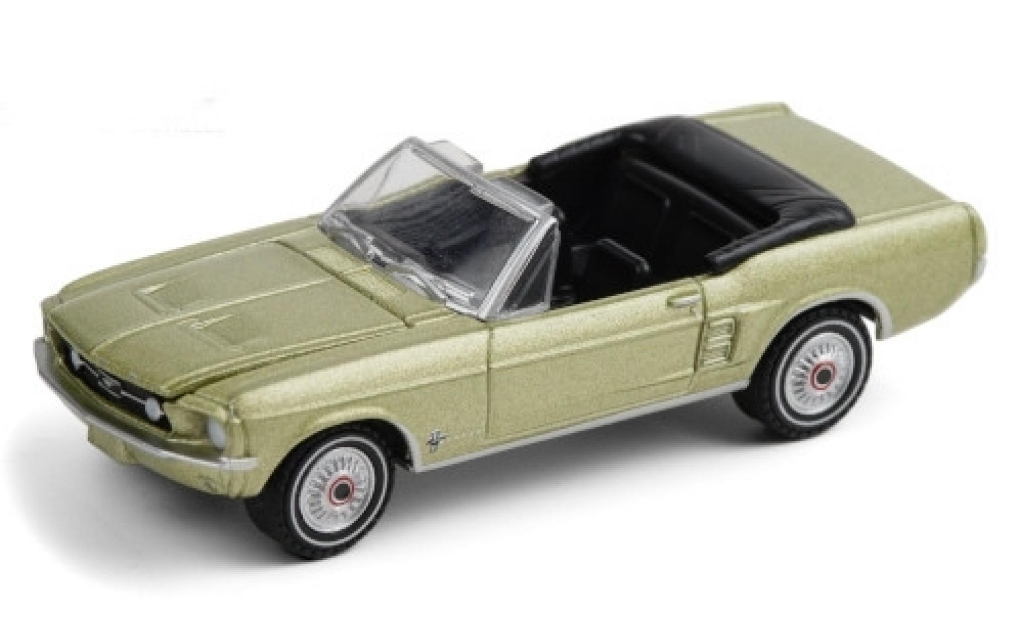 Ford Mustang 1/64 Greenlight Cabriolet Sports Sprint metallic groen 1967 modelauto