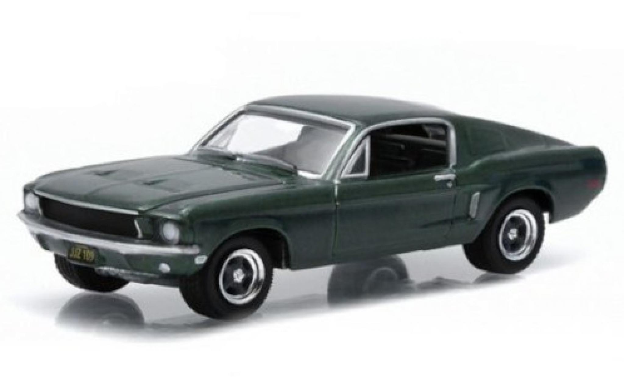 Ford Mustang 1/64 Greenlight GT metallic groen Adif (E) 1968 modelauto