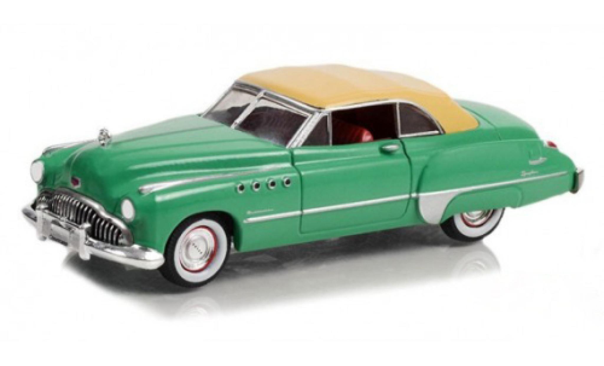 Buick Roadmaster 1/64 Greenlight Cabriolet groen/beige American Pickers 1949 modelauto