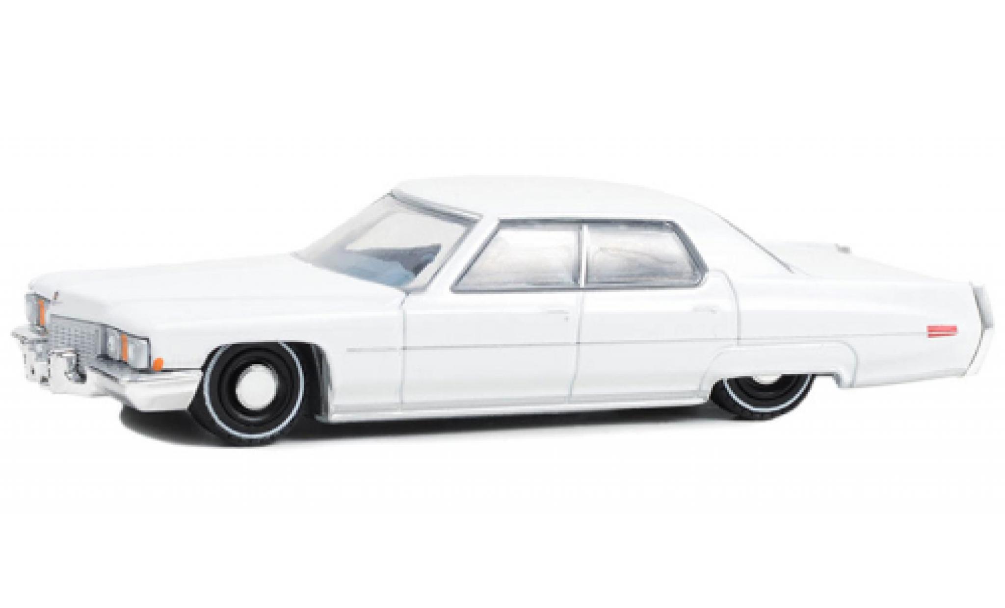 Cadillac Sedan 1/64 Greenlight DeVille wit 1972 modelauto