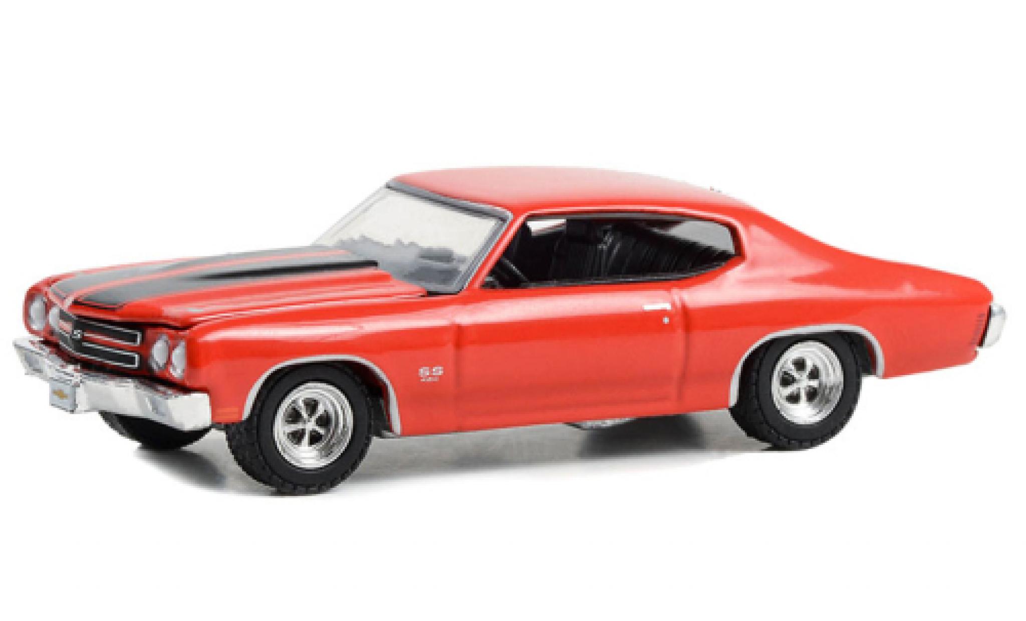 Chevrolet Chevelle 1/64 Greenlight SS rood/zwart 1969 modelauto