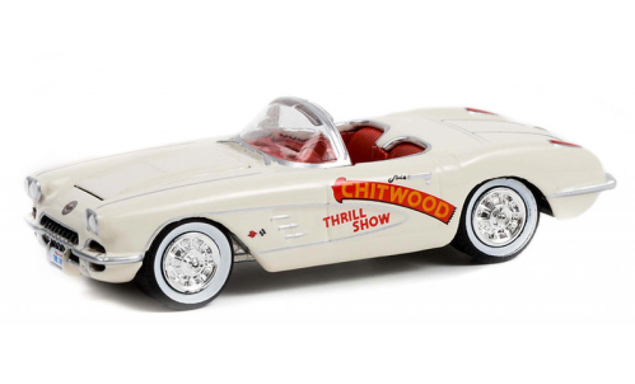Chevrolet Corvette 1/64 Greenlight (C1) Cabriolet Chitwood 1958 modelauto