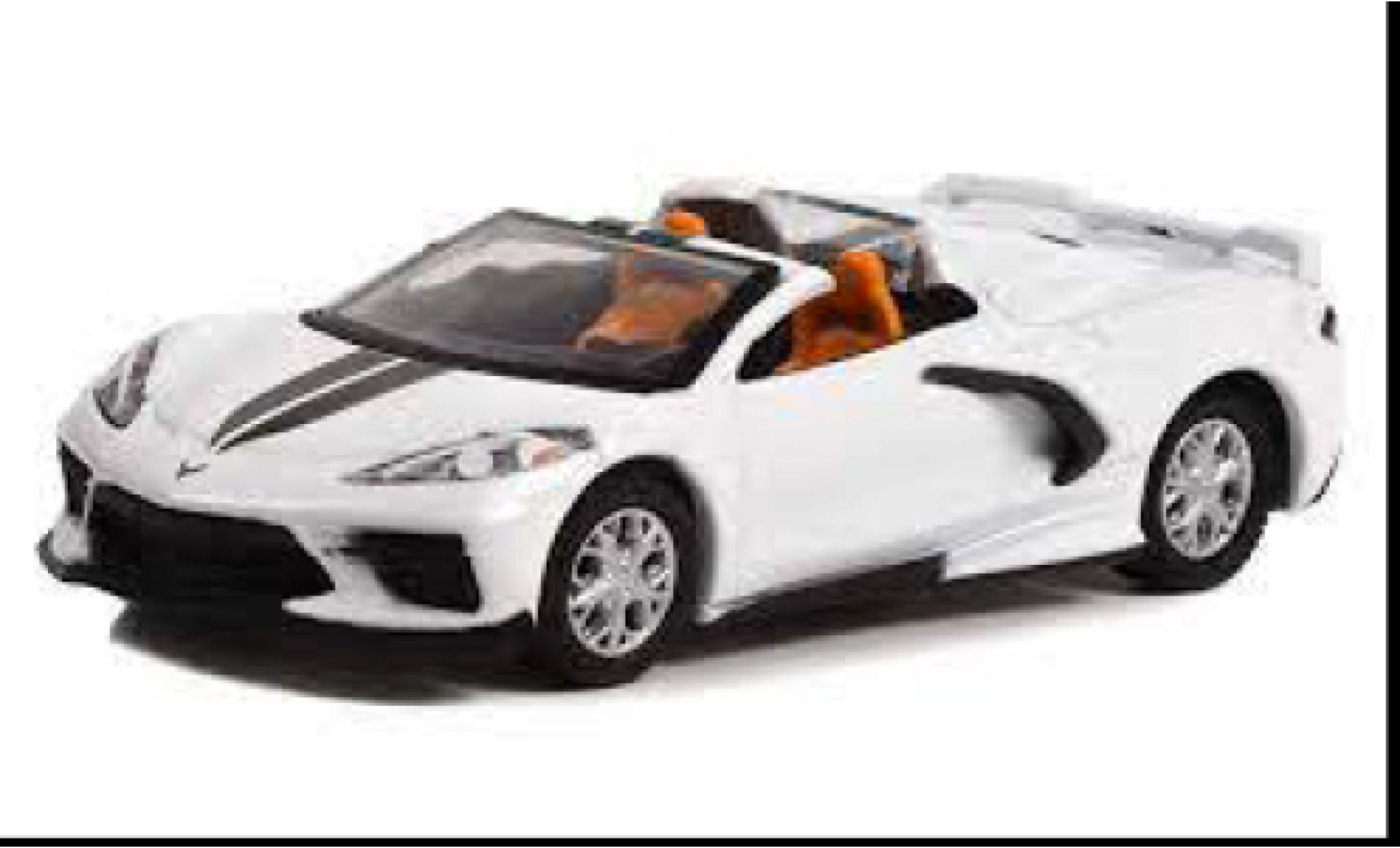 Chevrolet Corvette 1/64 Greenlight (C8) Cabriolet wit 2020 modelauto