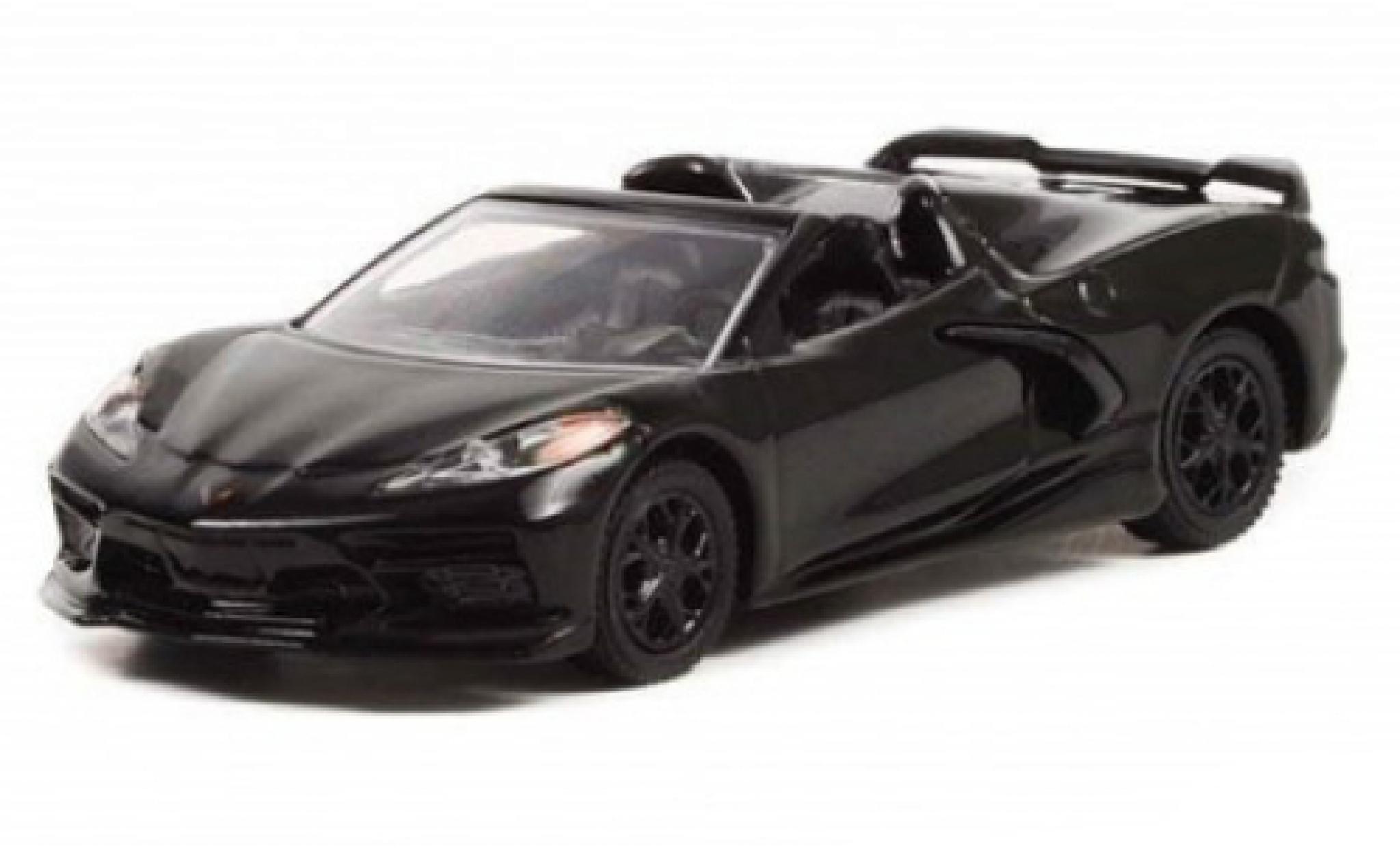 Chevrolet Corvette 1/64 Greenlight C8 Stingray zwart 2021 modelauto