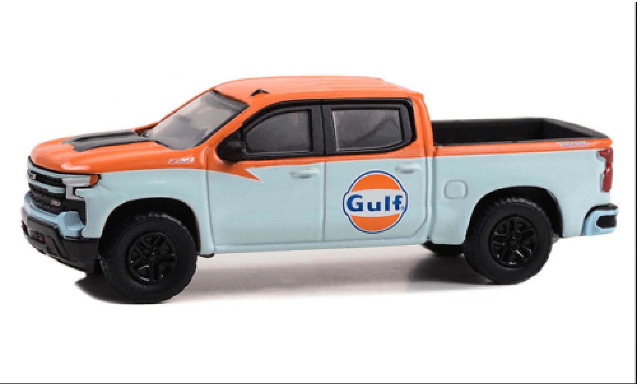 Chevrolet Silverado 1/64 Greenlight 1500 Gulf 2023 modelauto