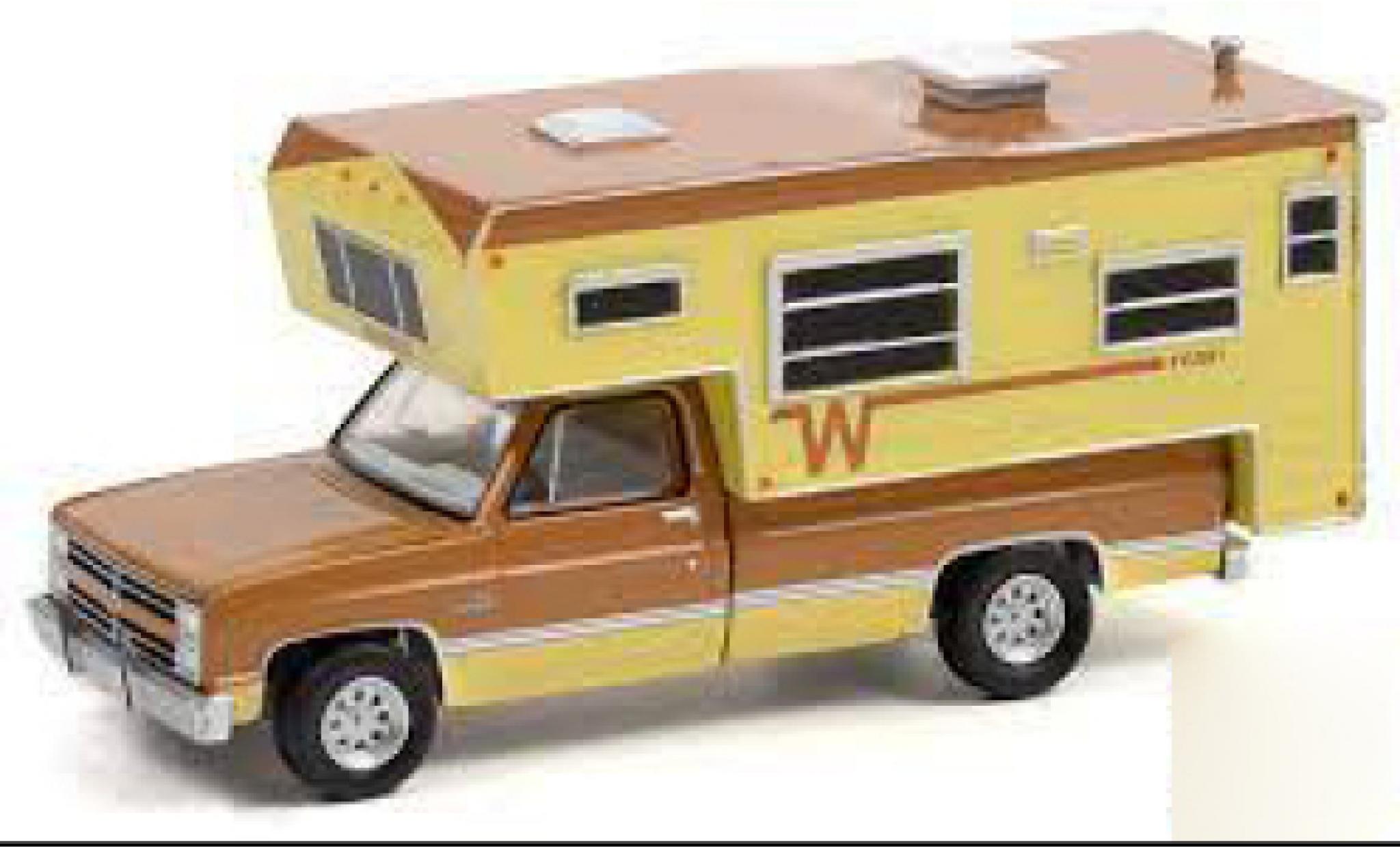 Chevrolet Silverado 1/64 Greenlight bruin/beige 1986 modelauto