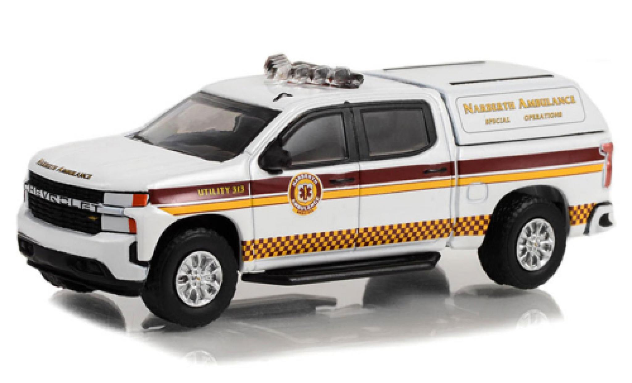 Chevrolet Silverado 1/64 Greenlight Narberth Ambulance Special Operations 2020 modelauto