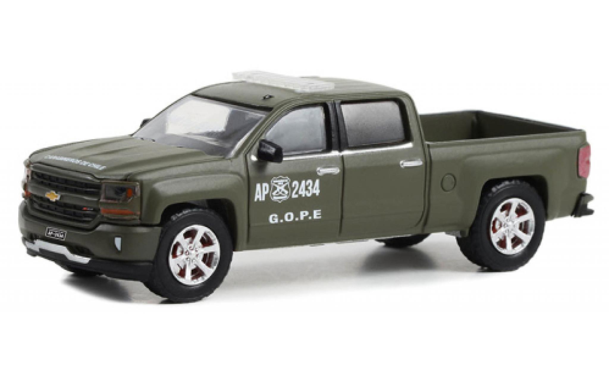 Chevrolet Silverado 1/64 Greenlight Z71 Carabineros de Chile 2018 modelauto