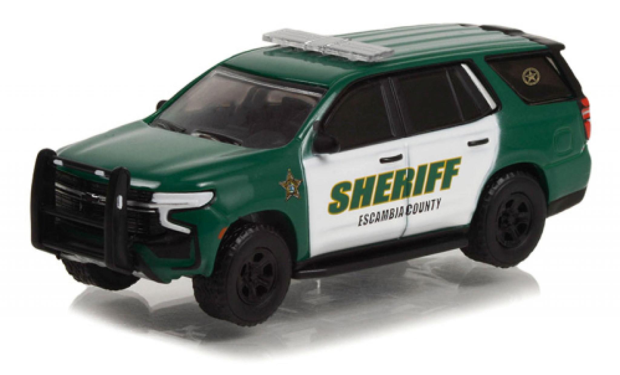 Chevrolet Tahoe 1/64 Greenlight Politie Pursuit Vehicle Escambia County Sheriff 2021 modelauto