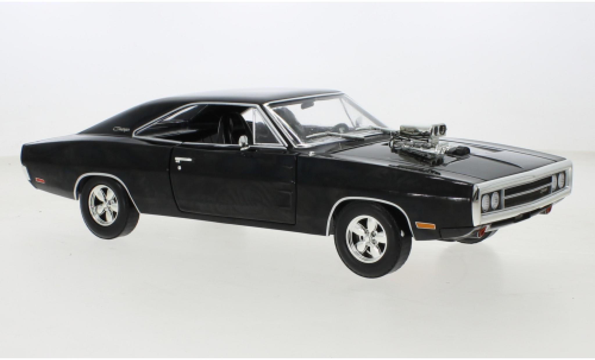 Dodge Charger 1/18 Greenlight zwart 1970 modelauto