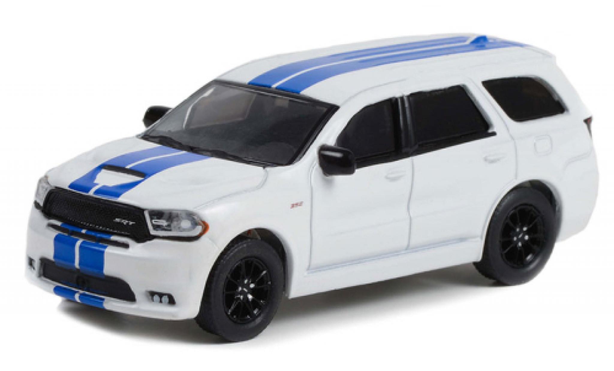 Dodge Durango 1/64 Greenlight SRT wit/blauw 2019 modelauto