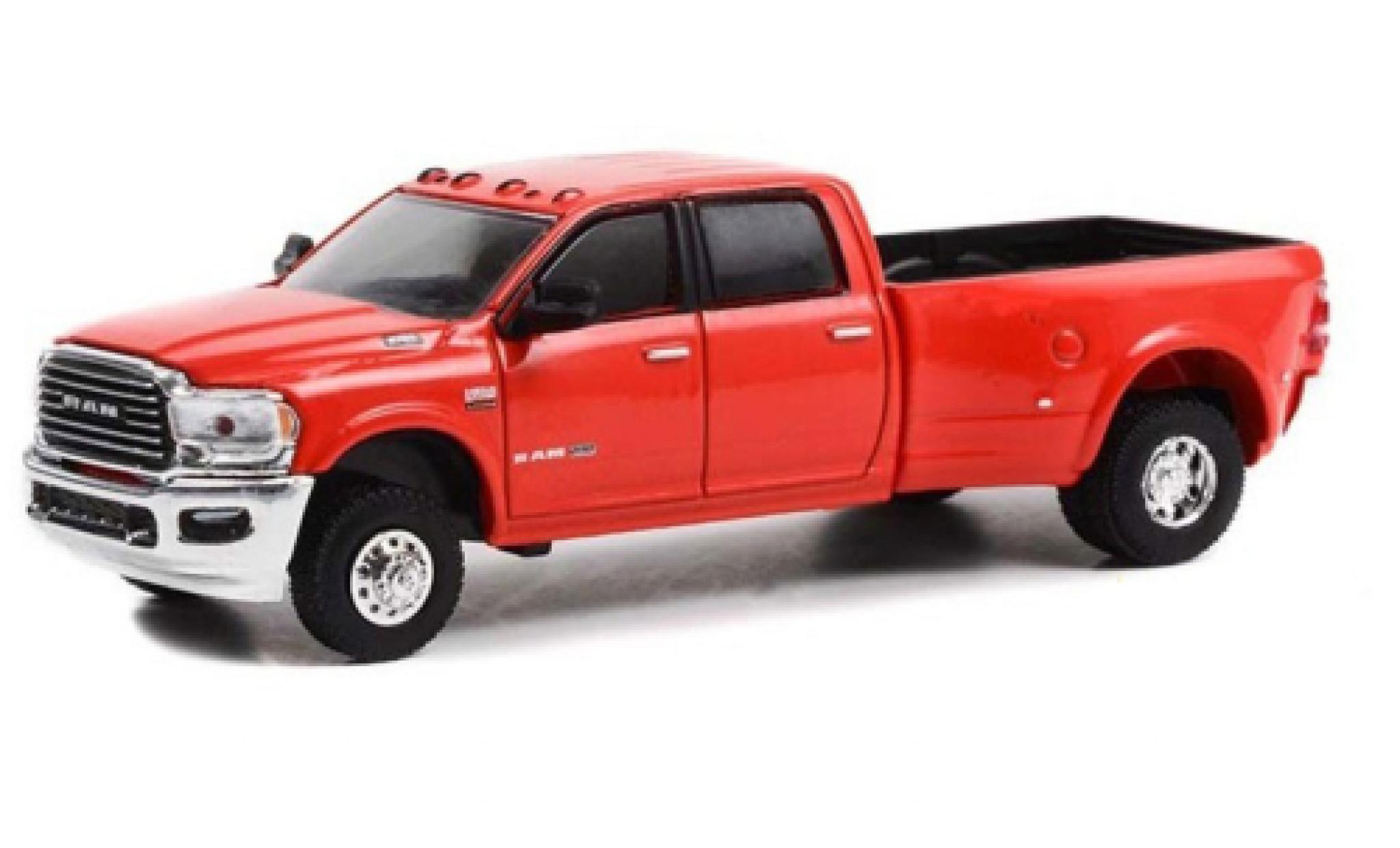 RAM 3 1/64 Greenlight Dodge 500 Dually Longhorn Edition rood 2021 modelauto