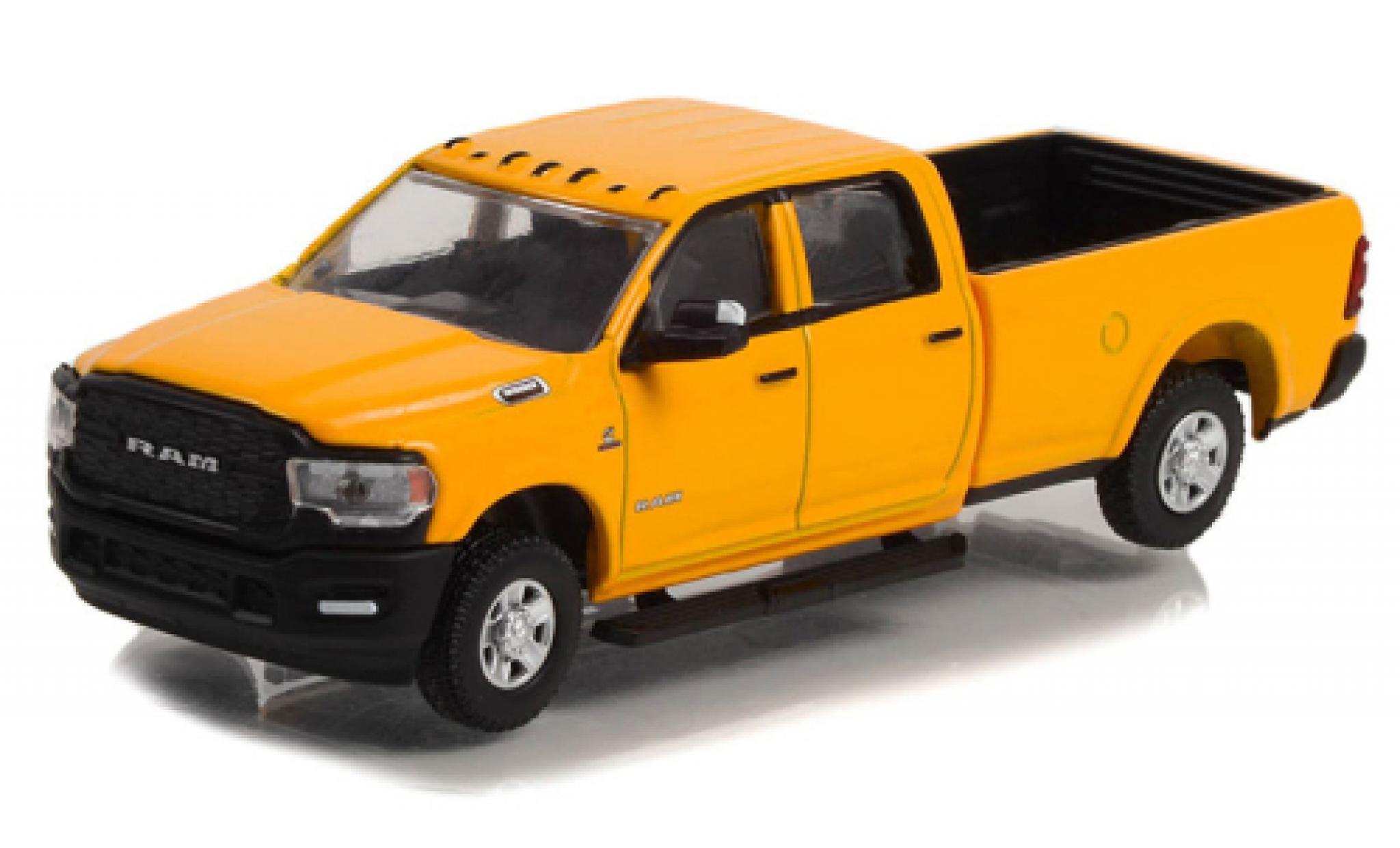 RAM 3 1/64 Greenlight Dodge 500 Tradesman geel 2021 modelauto