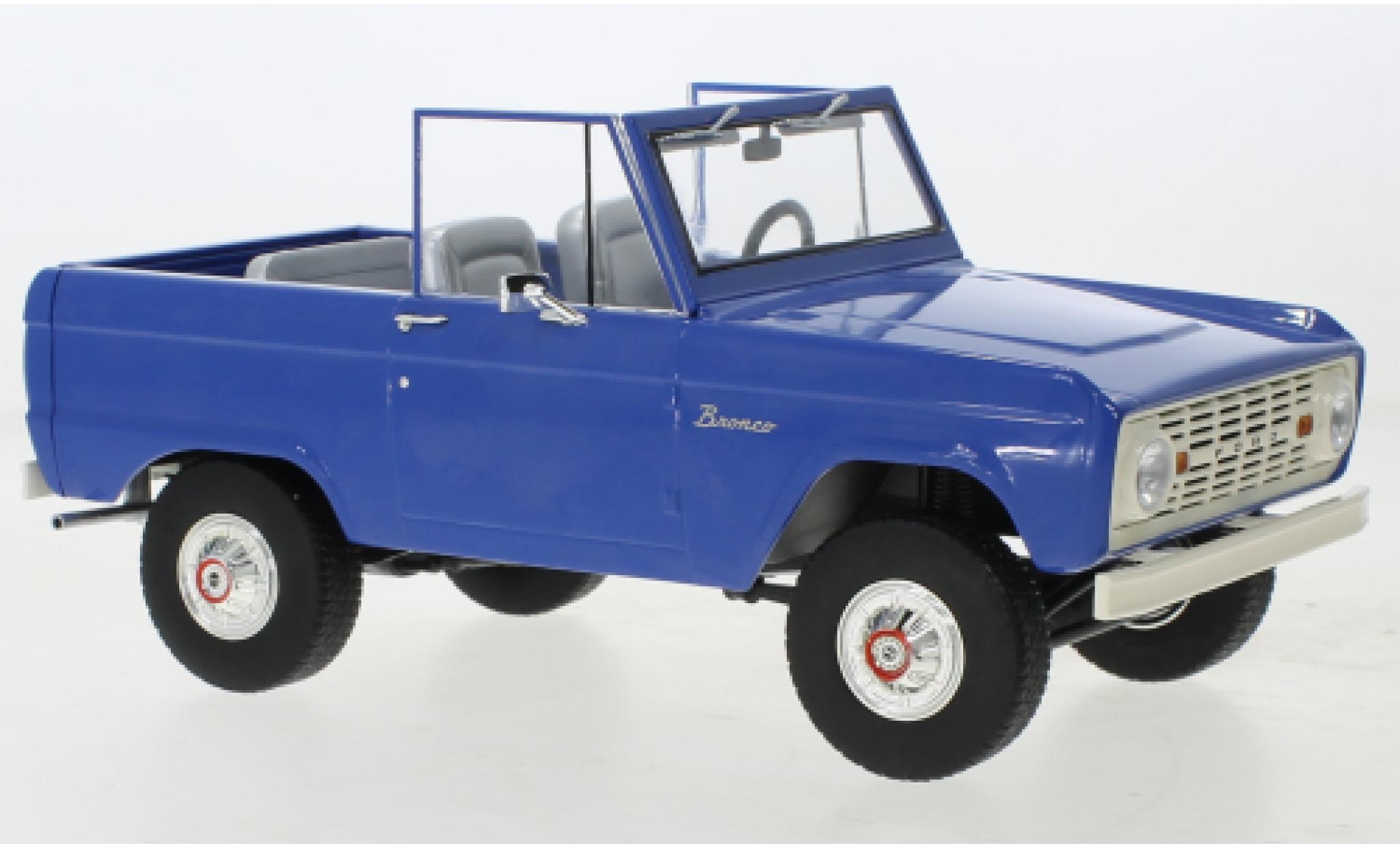 Ford Bronco 1/18 Greenlight blauw/wit 1966 modelauto