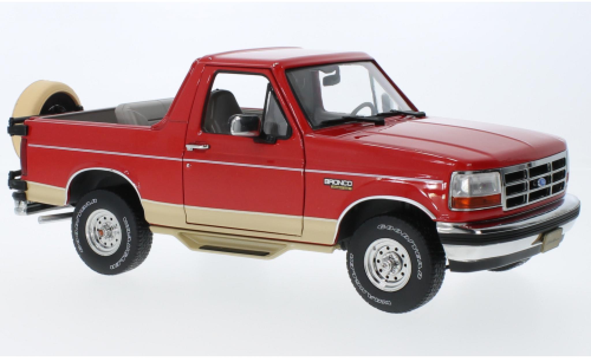Ford Bronco 1/18 Greenlight Eddie fermier Edition metallic rood/metallic beige 1994 modelauto