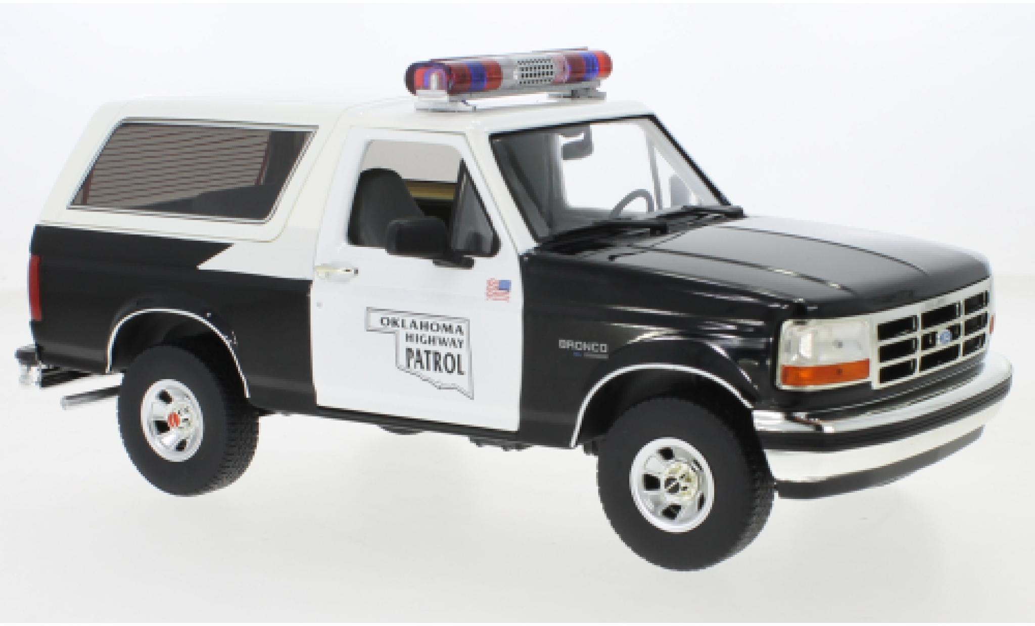 Ford Bronco 1/18 Greenlight Oklahoma Highway Patrol 1996 modelauto