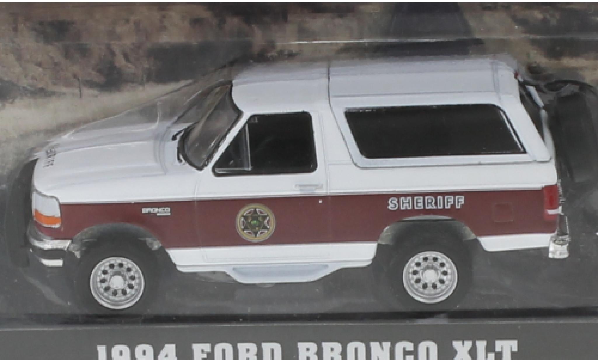 Ford Bronco 1/64 Greenlight XLT Absaroka County Sheriff 1994 modelauto