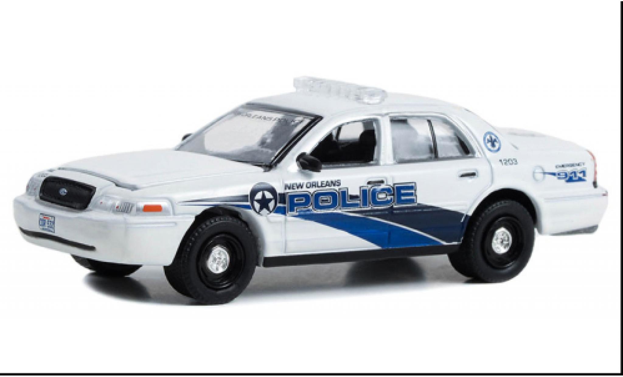 Ford Crown 1/64 Greenlight Victoria Politie Interceptor NCIS - Nouveau Orleans 2006 modelauto
