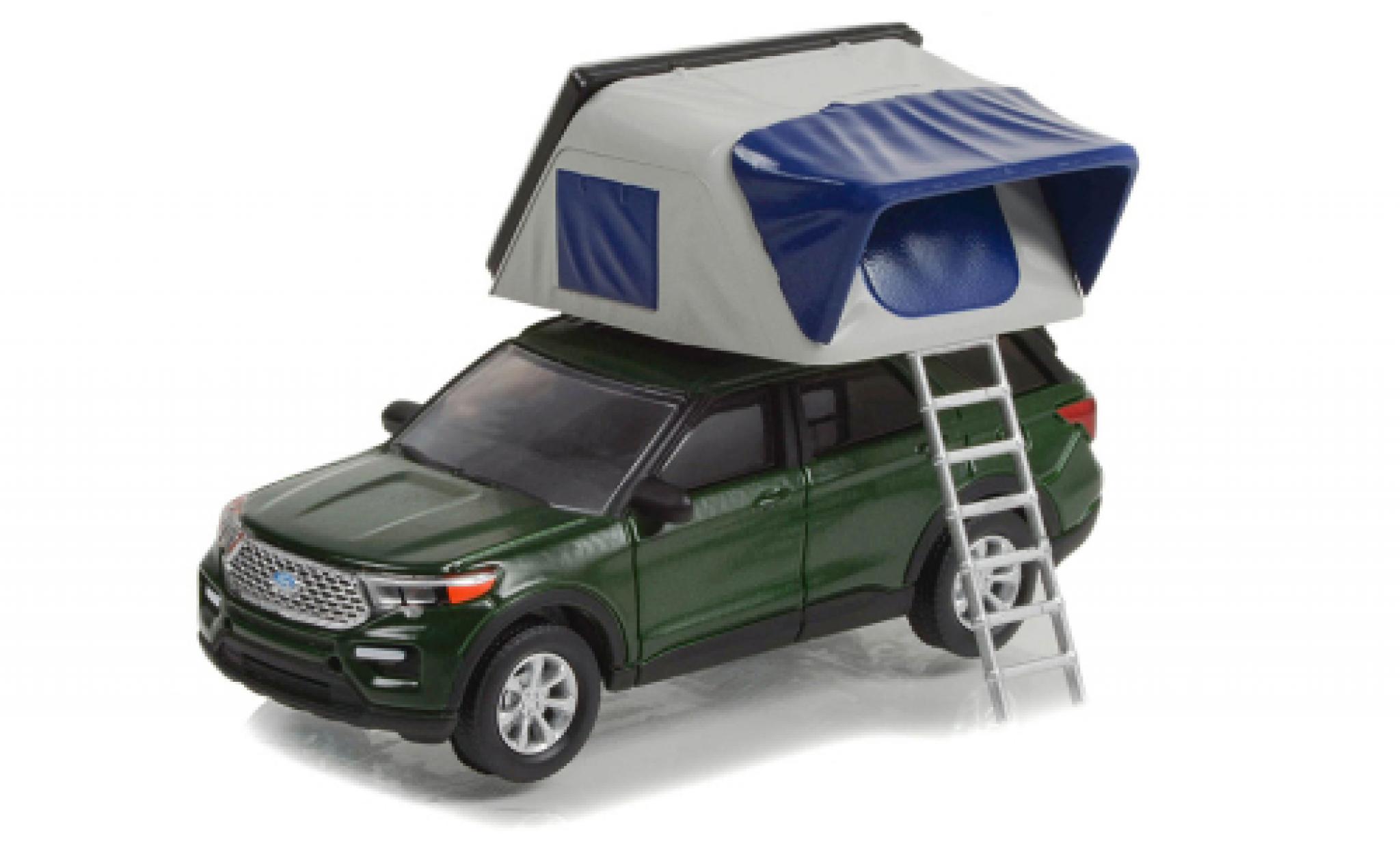 Ford Explorer 1/64 Greenlight limited groen fonc&eacute; 2022 modelauto