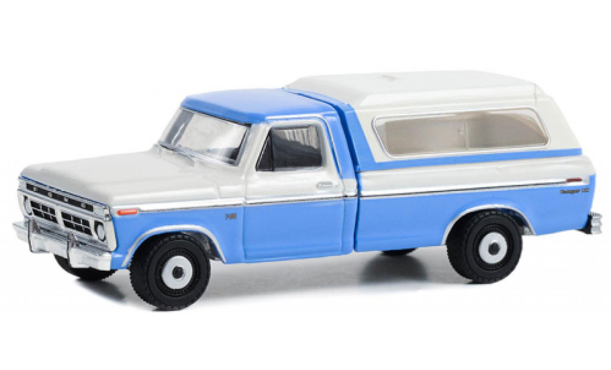Ford F-1 1/64 Greenlight 00 Ranger LT blauw/wit 1975 modelauto