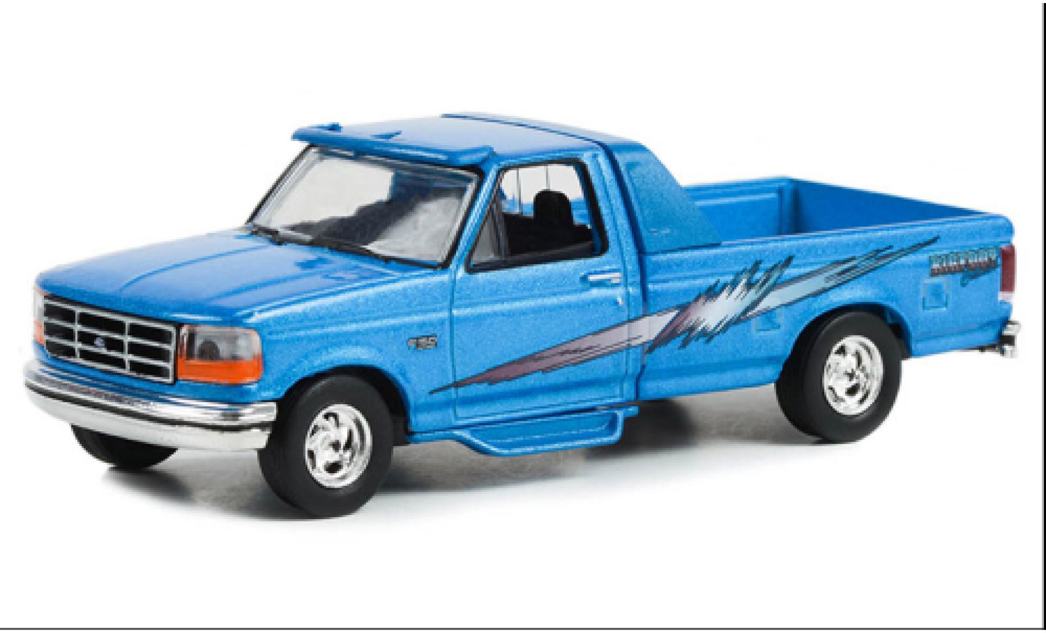 Ford F-1 1/64 Greenlight 50 metallic blauw Bigfoot Cruiser 1994 modelauto