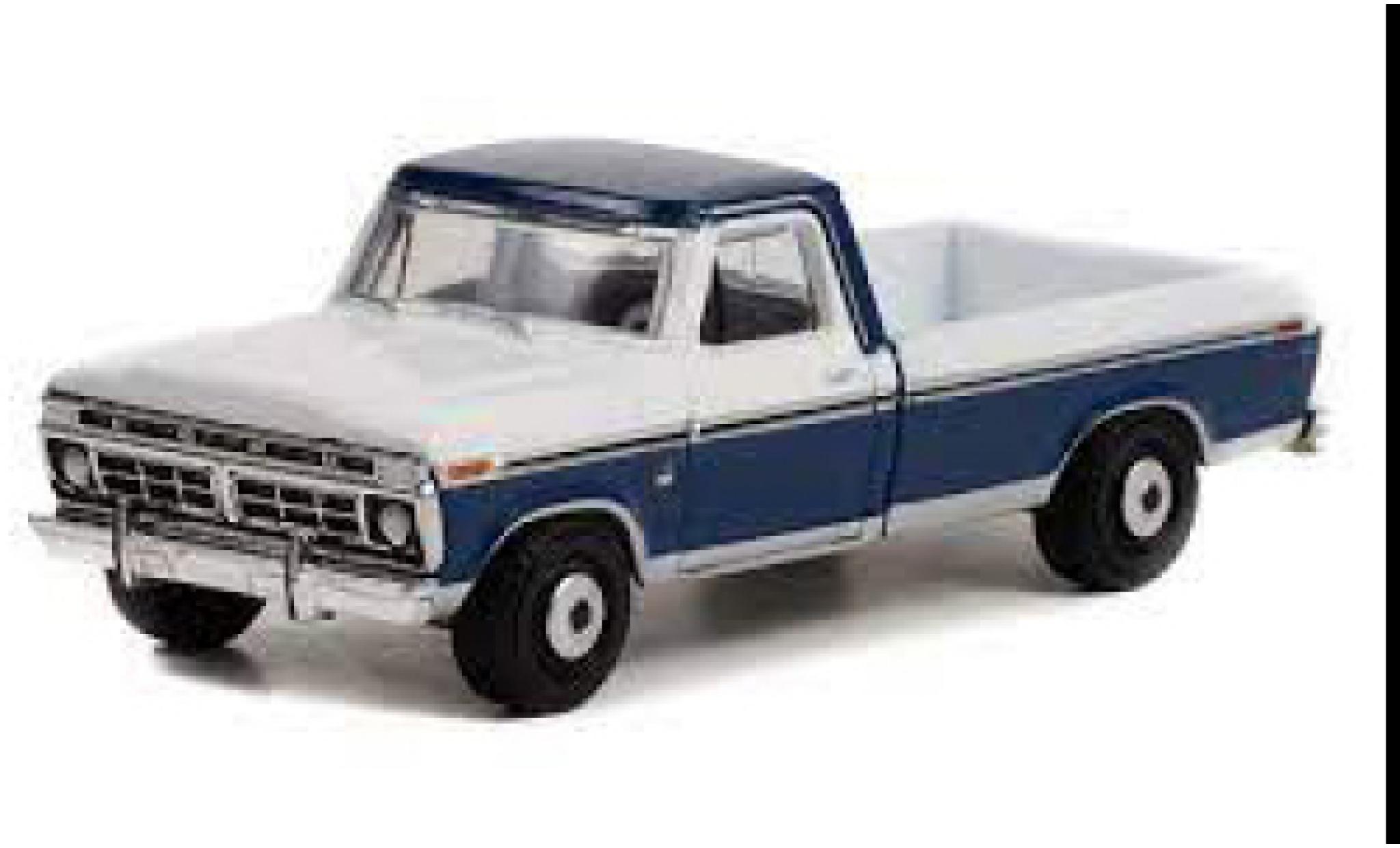 Ford F-1 1/64 Greenlight 50 Ranger XLT blauw/wit 1976 modelauto