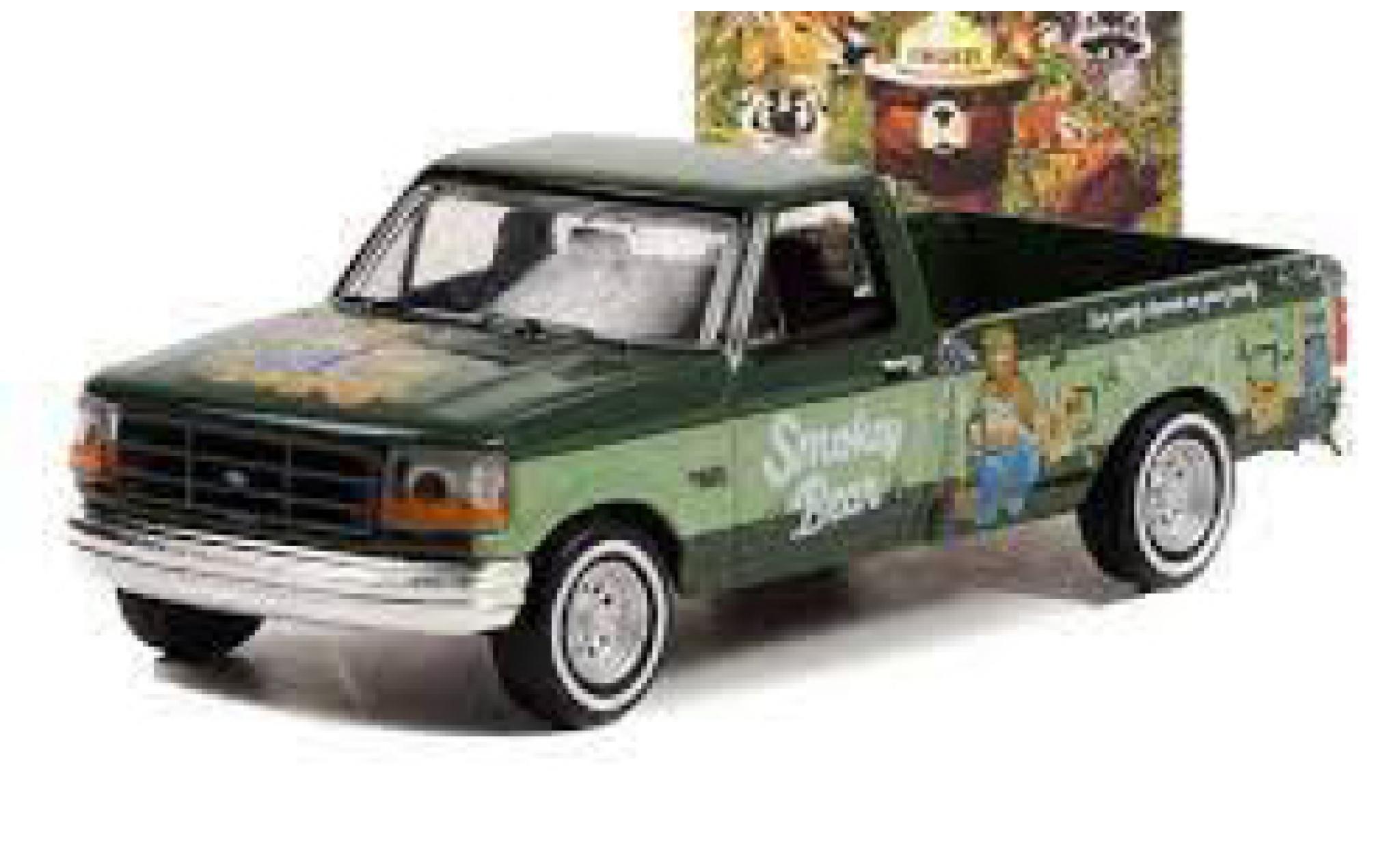 Ford F-250 1/64 Greenlight groen fonc&eacute;/la chaux Smokey Bear 1995 modelauto
