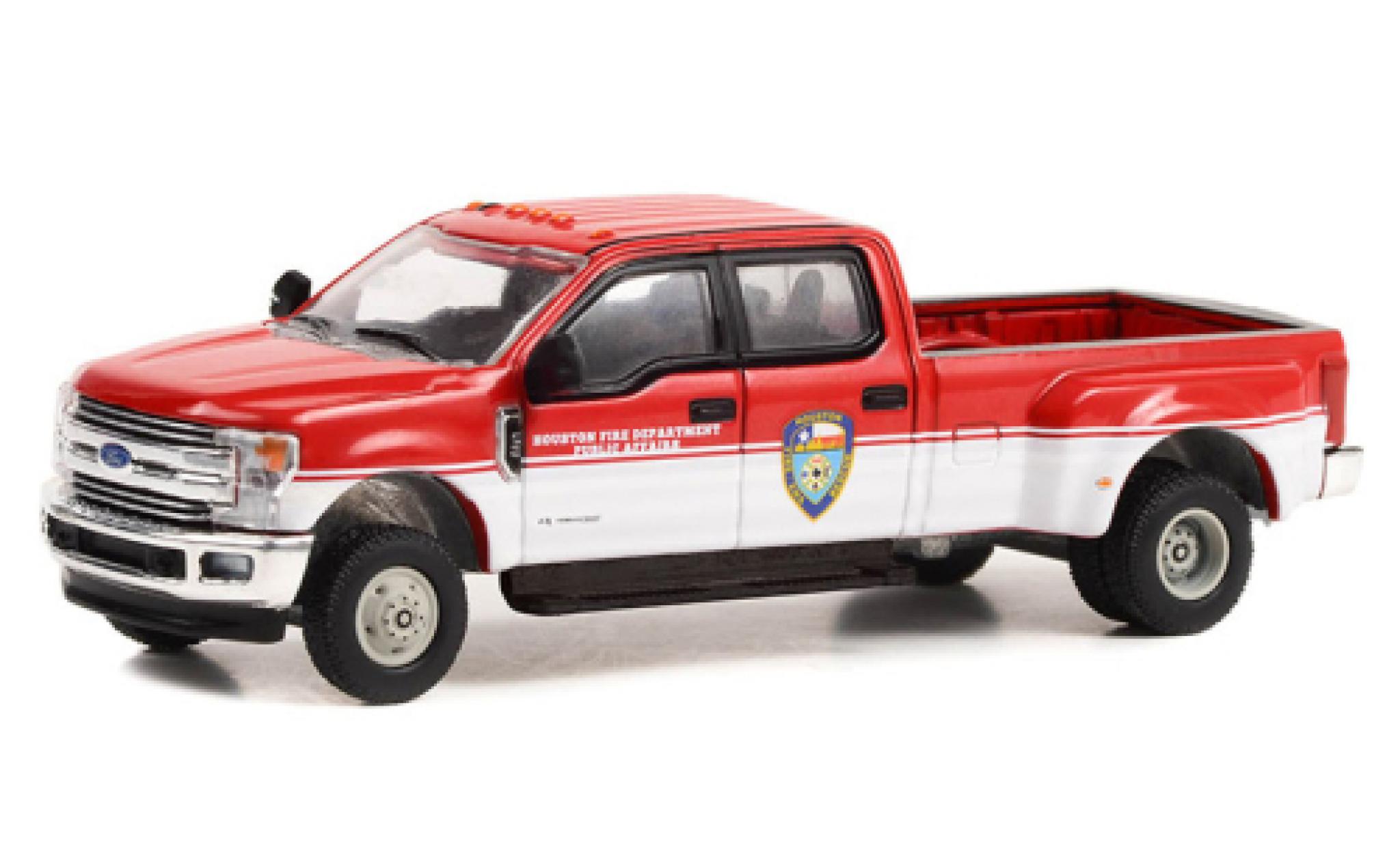 Ford F-350 1/64 Greenlight Dually Houston Fire Department 2019 modelauto