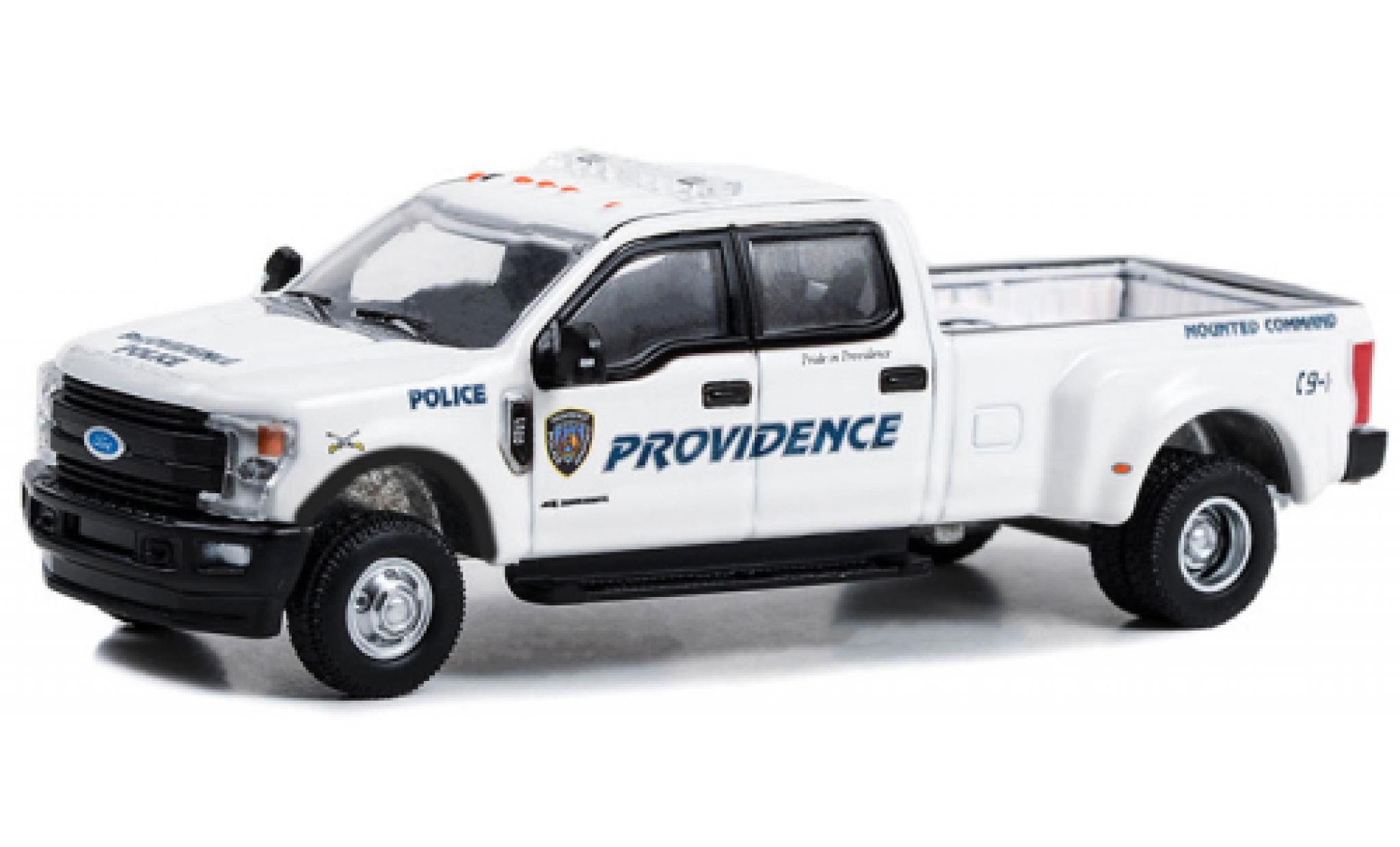 Ford F-350 1/64 Greenlight Dually Providence Politie Departement Mounted Unit 2018 modelauto