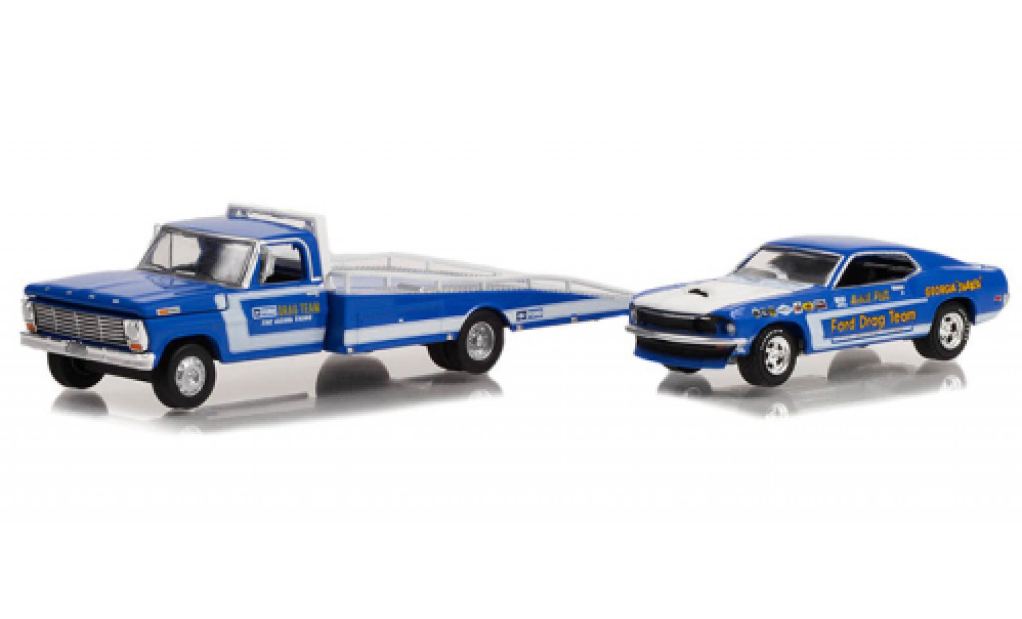 Ford F-350 1/64 Greenlight Ramp Truck Drag Team 1969 modelauto