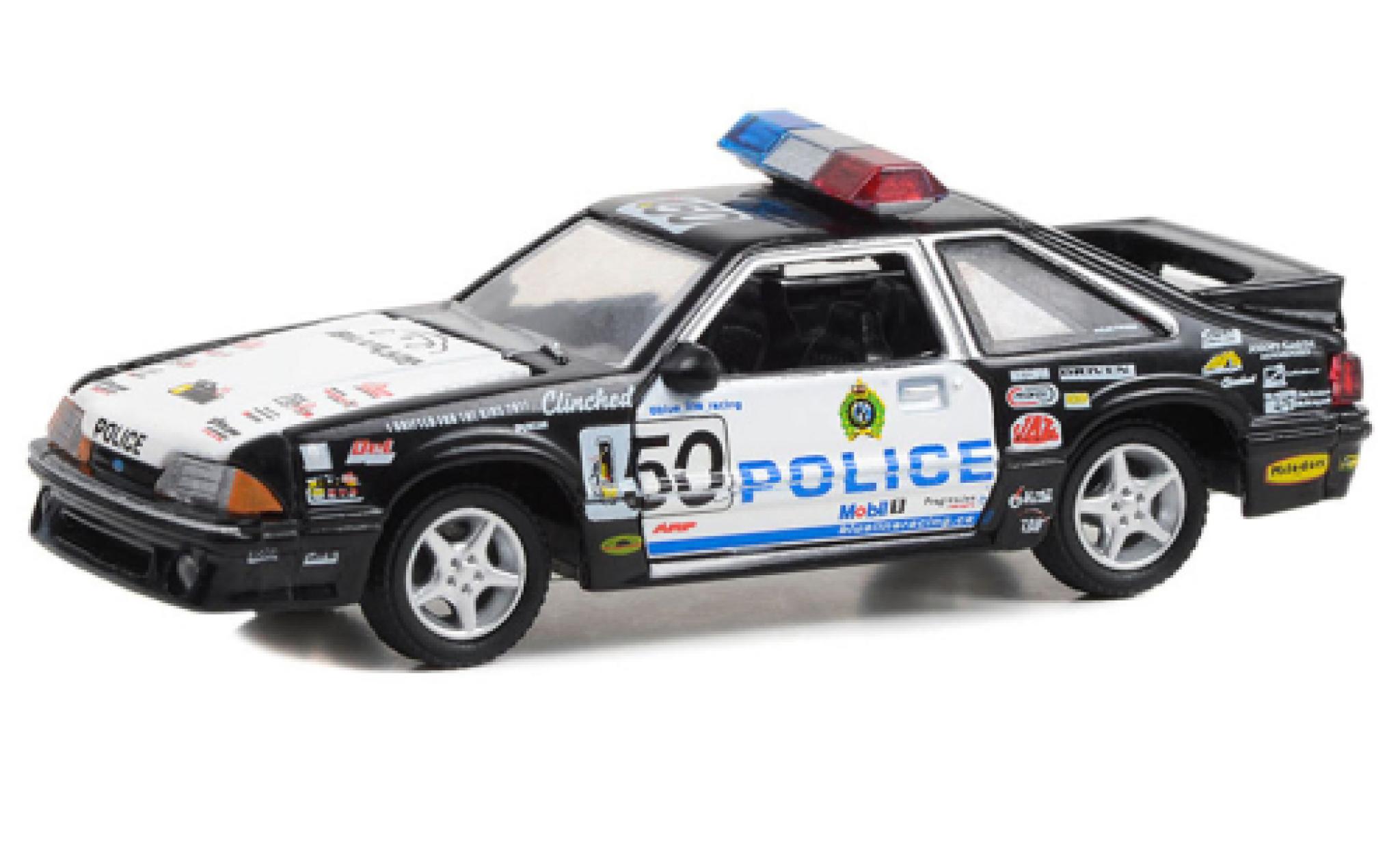 Ford Mustang 1/64 Greenlight LX Blue Line Racing 1993 modelauto