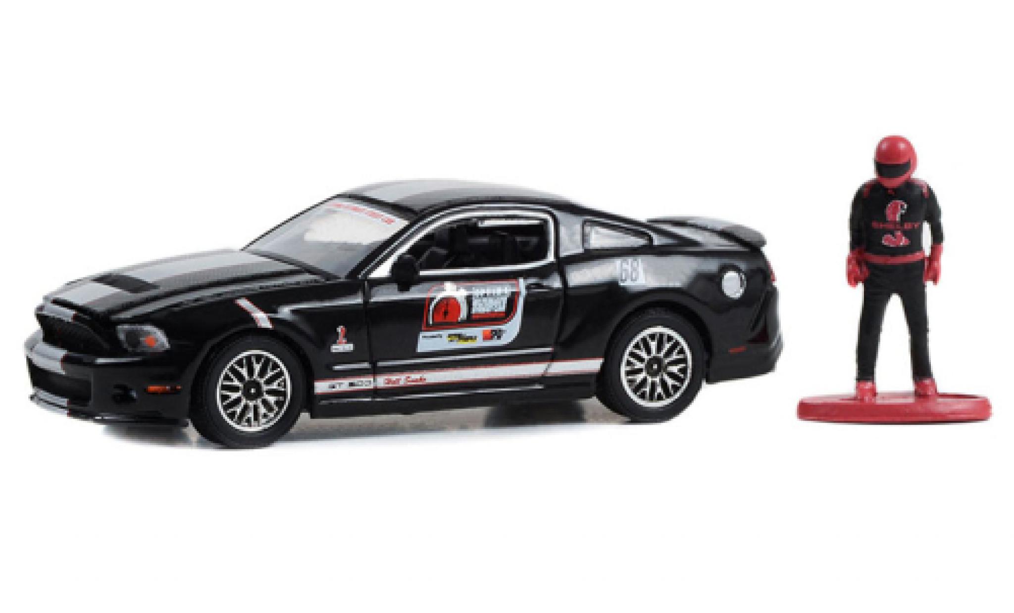 Shelby GT 500 1/64 Greenlight Ford Mustang zwart/D&eacute;corer 2010 modelauto