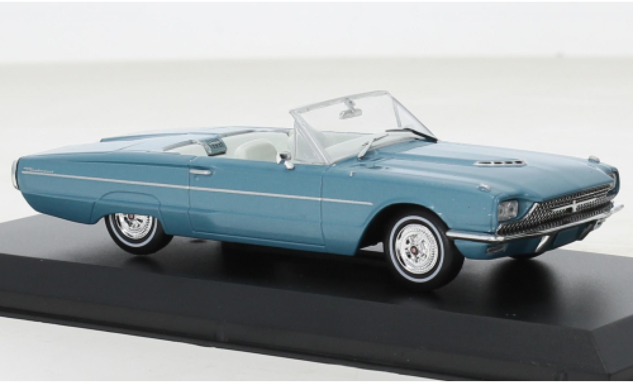 Ford Thunderbird 1/43 Greenlight Cabriolet metallic blauw Thelma & Louise 1966 modelauto