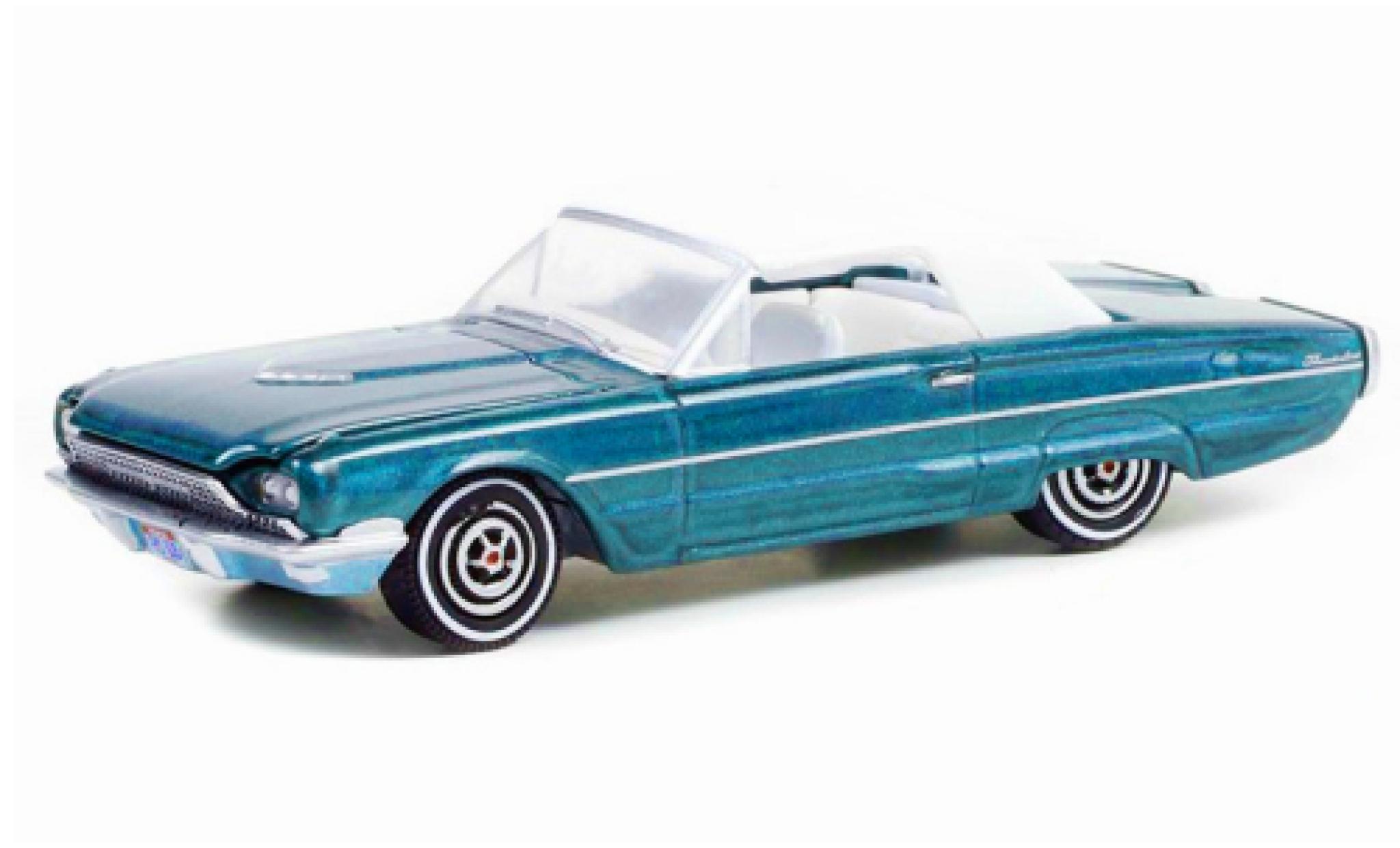 Ford Thunderbird 1/64 Greenlight metallic turquoise/wit Thelma & Louise 1966 modelauto