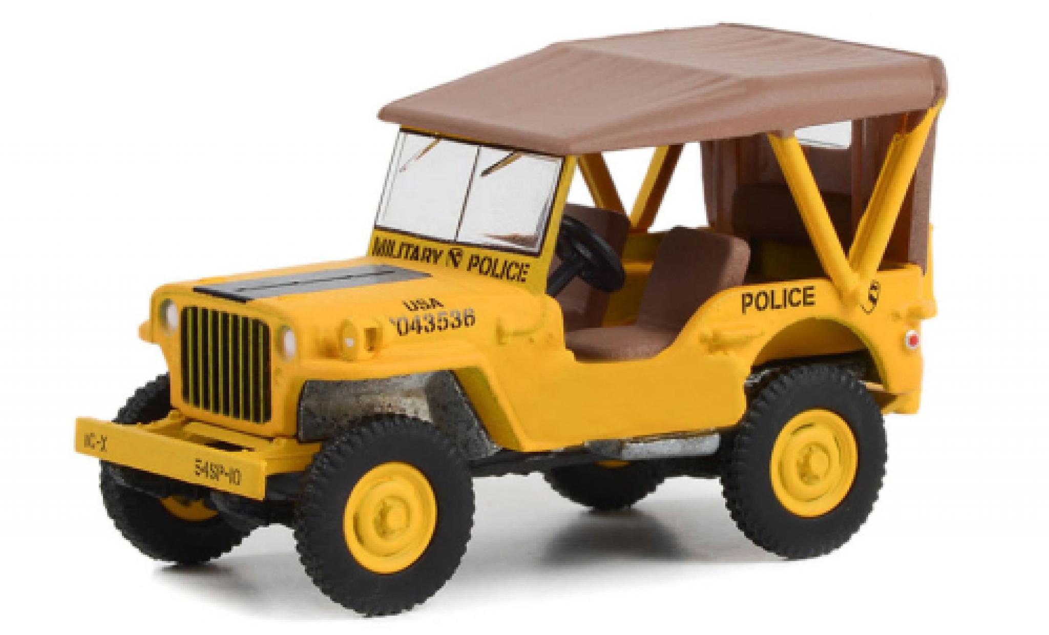 Jeep Willys 1/64 Greenlight MB U.S. Army - Military Politie 1949 modelauto