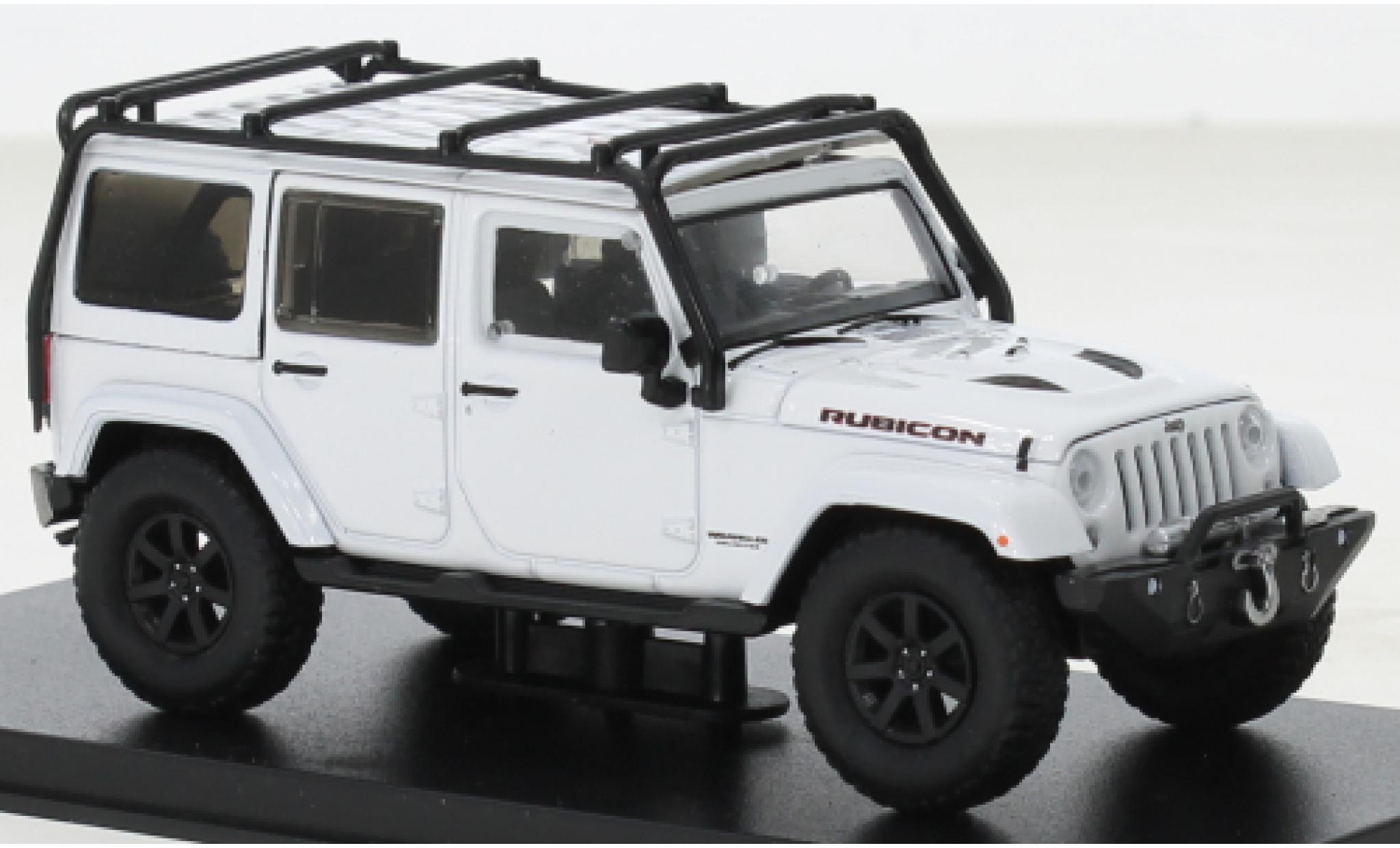 Jeep Wrangler 1/43 Greenlight Unlimited Rubicon X wit 2014 modelauto