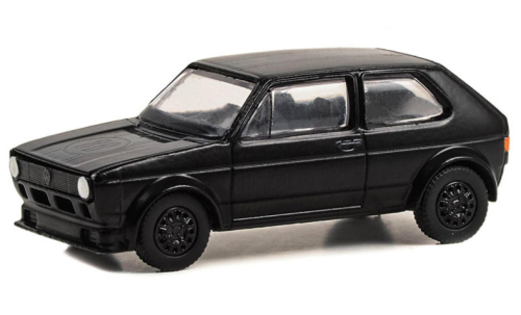Volkswagen Golf 1/64 Greenlight I matte zwart 1980 modelauto