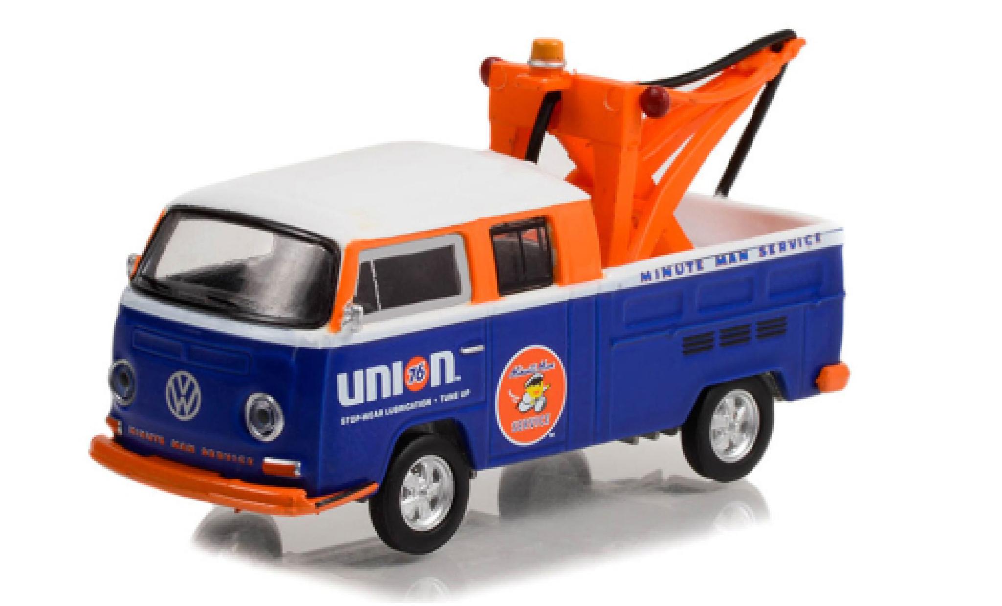 Volkswagen T2 1/64 Greenlight cabine double Union 76 1969 modelauto