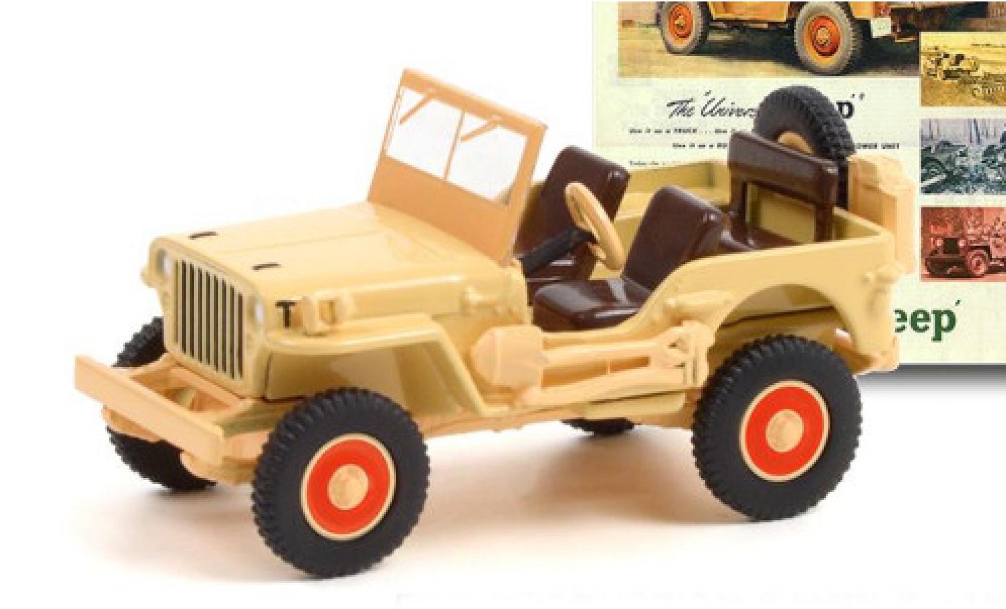 Jeep Willys 1/64 Greenlight MB beige 1945 modelauto
